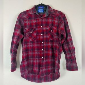 For @RHIANNA_NANNA ONLY Pendleton Wool Vintage Shirt Size Medium Red Black DMG'D